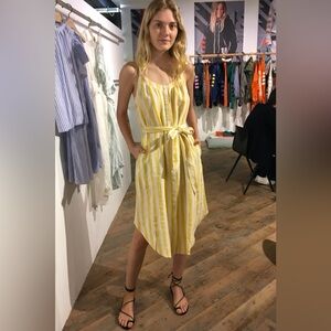 Trovata Birds of Paradis Adele Sundress Yellow Stripe